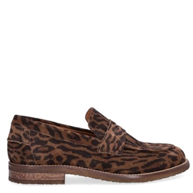 Billi Bi A9305 Loafers, Leopard Cuoio Suede 